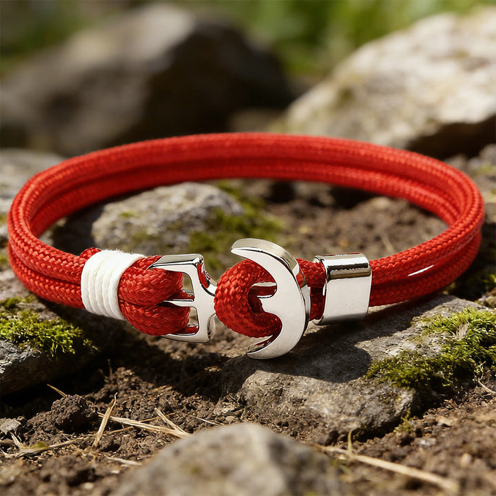 WorldNorse Maritime Knot Anchor Braided Bracelet - Rot - image 11