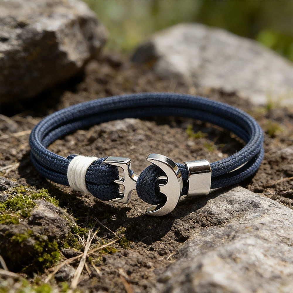 WorldNorse Maritime Knot Anchor Braided Bracelet - Blau - image 13