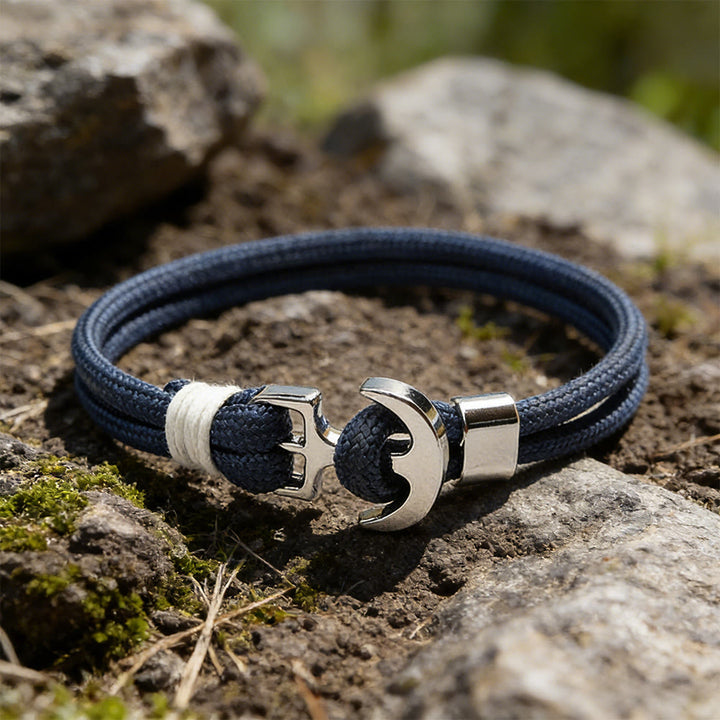 WorldNorse Maritime Knot Anchor Braided Bracelet - Blau - image 13