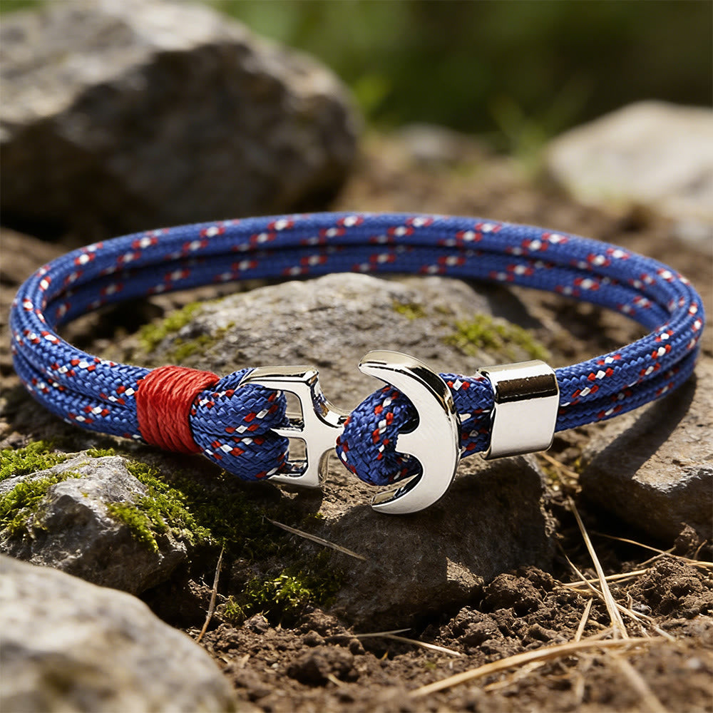 WorldNorse Maritime Knot Anchor Braided Bracelet - Royalblaue Mischung - image 10