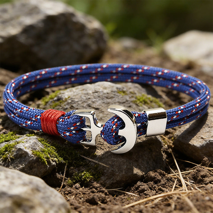 WorldNorse Maritime Knot Anchor Braided Bracelet - Royalblaue Mischung - image 10