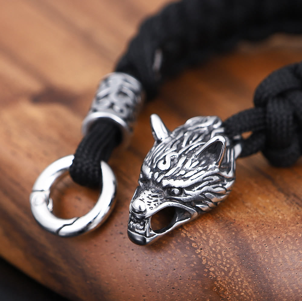 WorldNorse Geflochtenes Totem- Wolf -Armband - image 1