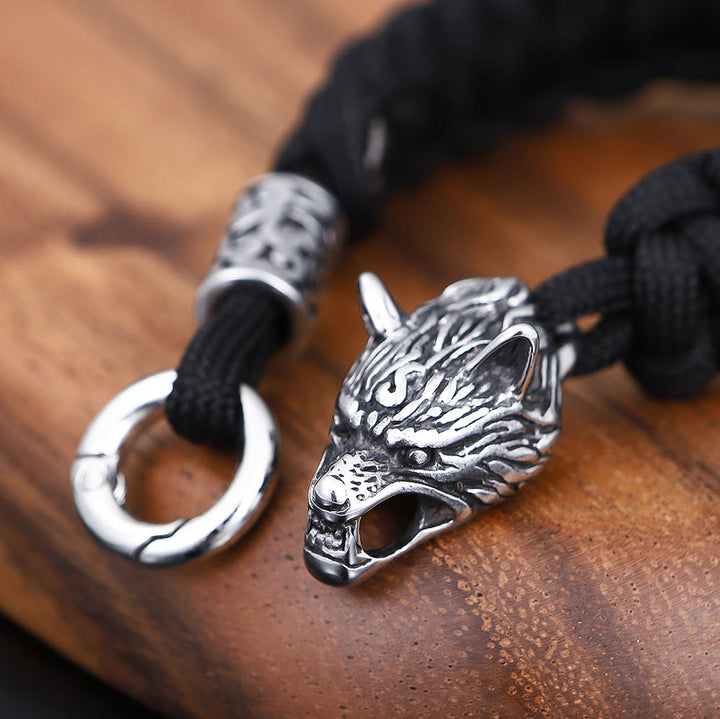 WorldNorse Geflochtenes Totem- Wolf -Armband - image 1