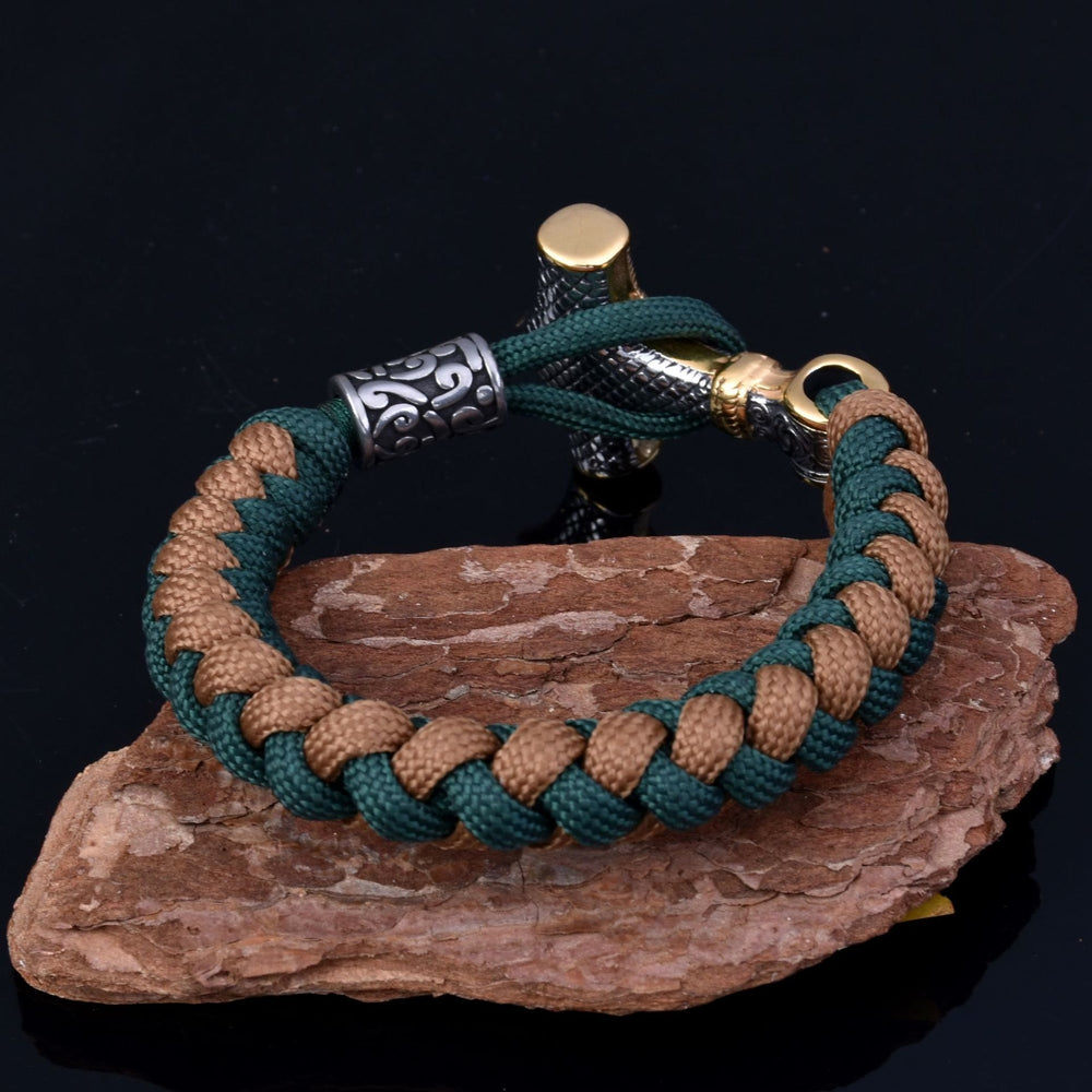 WorldNorse Tooled Mjölnir Totem Braided Bracelet - image 1