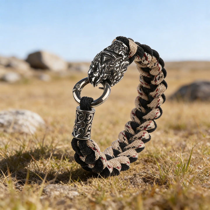 WorldNorse Armband mit strukturierter, gewebter Bärenklauen-Optik - 23 cm - image 0