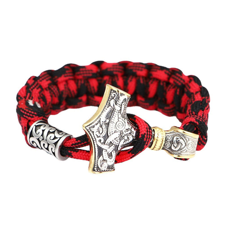 WorldNorse Geflochtenes Armband mit Thors Hammer - image 3