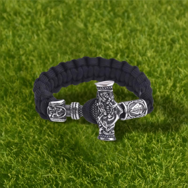 WorldNorse Totem Thors Hammer Knoten Geflochtenes Armband - image 1
