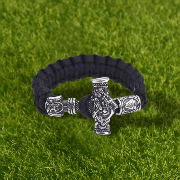 WorldNorse Totem Thors Hammer Knoten Geflochtenes Armband - image 1