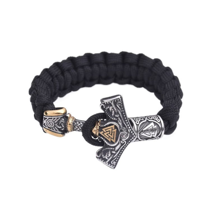 WorldNorse Graviertes Mjölnir Valknut Geflochtenes Armband - image 4