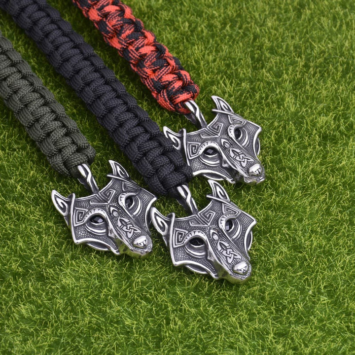 WorldNorse Graviertes Fenrir -Masken-Geflochtenes Armband - image 5
