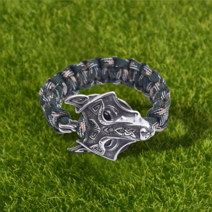 WorldNorse Graviertes Fenrir -Masken-Geflochtenes Armband - image 7