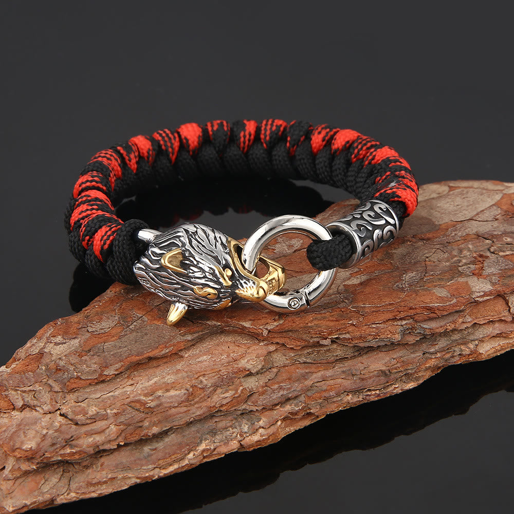 Von WorldNorse gefertigtes geflochtenes Geri-Freki-Armband - 23 cm - image 0