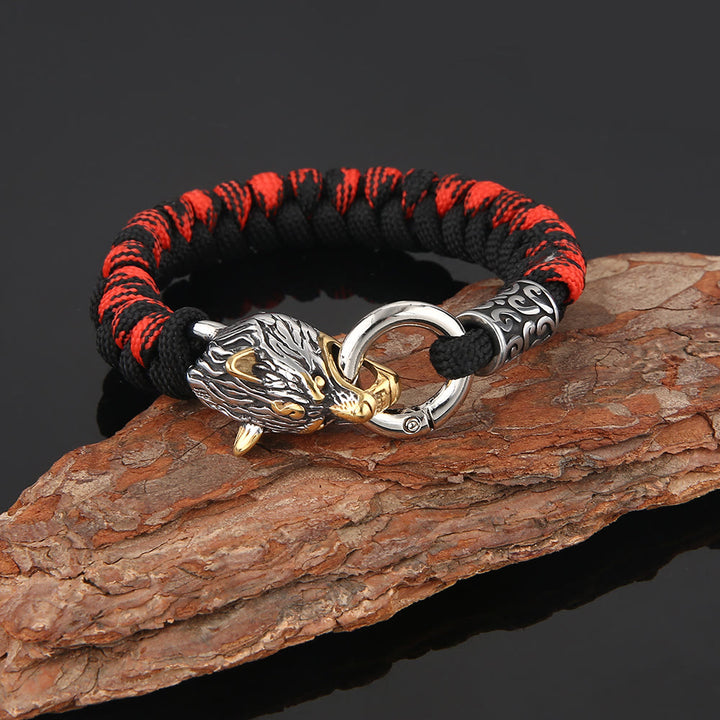Von WorldNorse gefertigtes geflochtenes Geri-Freki-Armband - 23 cm - image 0