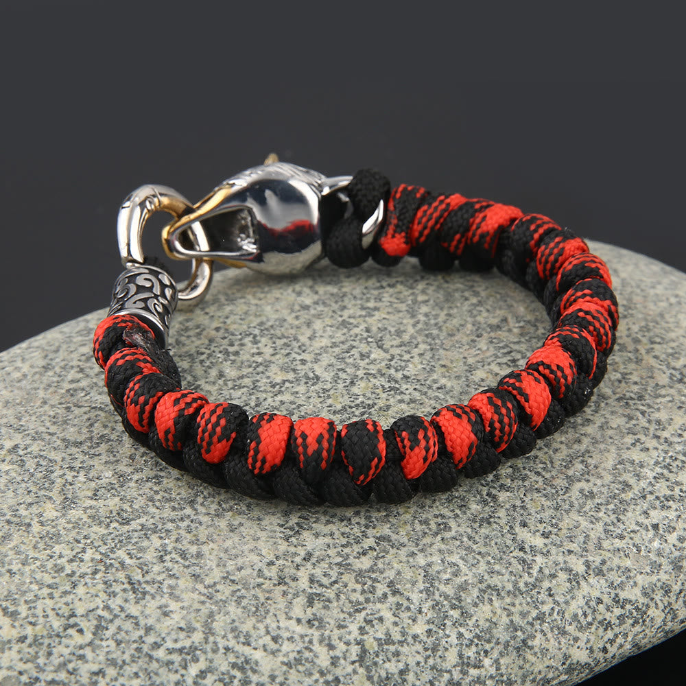 Von WorldNorse gefertigtes geflochtenes Geri-Freki-Armband - image 1