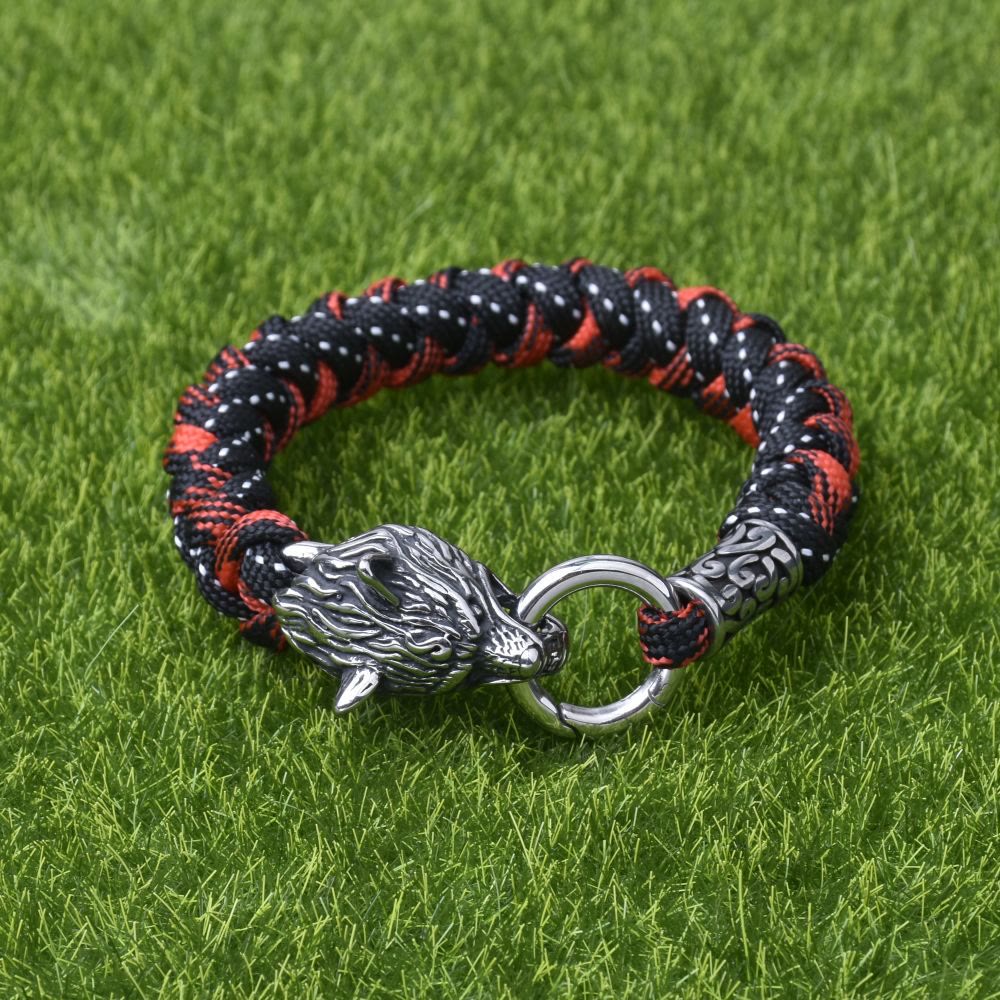 WorldNorse Armband mit Fenrir -Fangmotiv - Silber - 23 cm - image 0