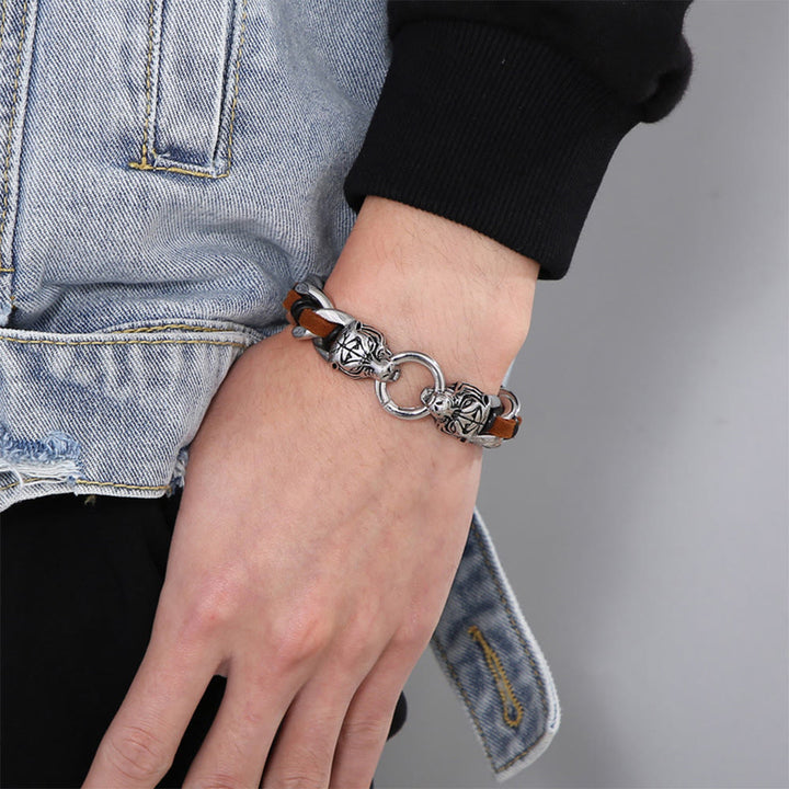 WorldNorse Geschmiedetes Totem-Armband mit Tiermotiv - image 10