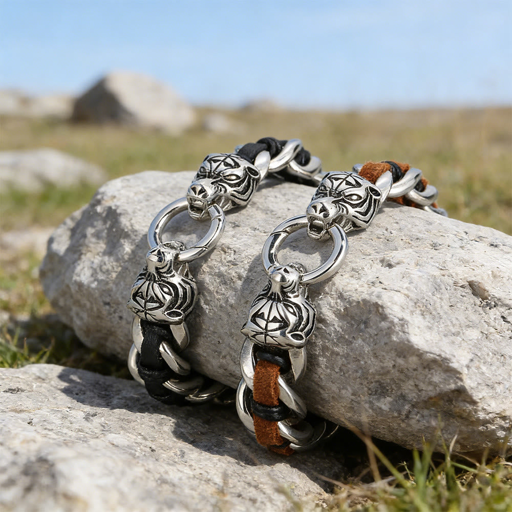 WorldNorse Geschmiedetes Totem-Armband mit Tiermotiv - image 8