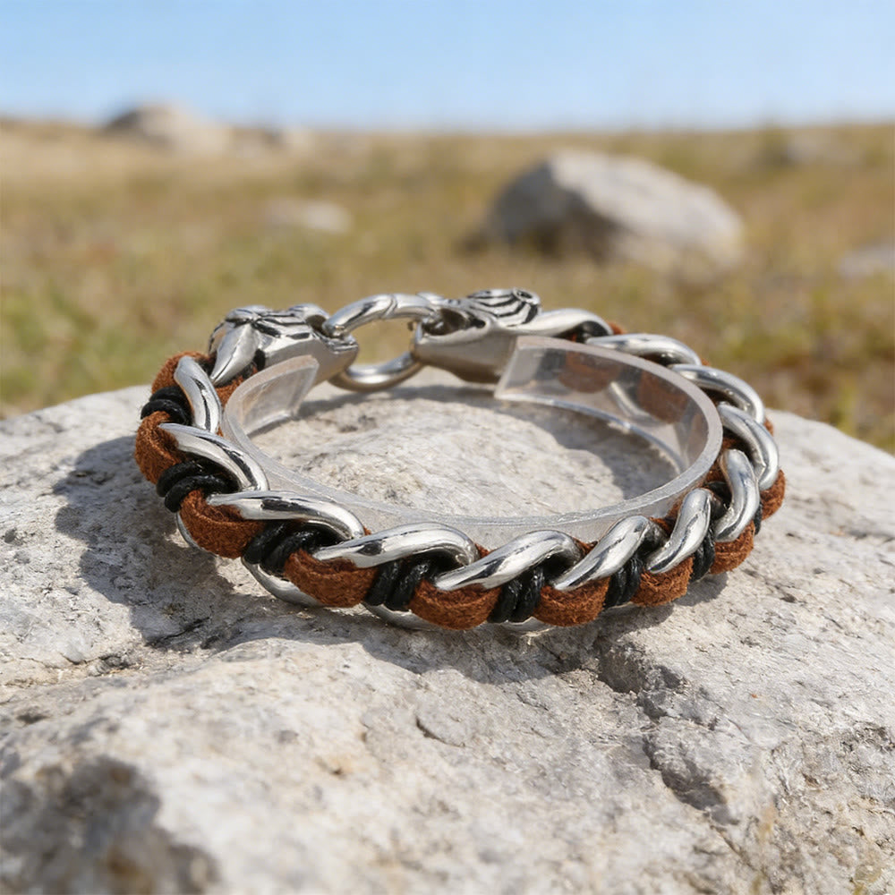 WorldNorse Geschmiedetes Totem-Armband mit Tiermotiv - image 3