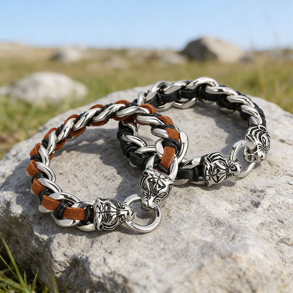 WorldNorse Geschmiedetes Totem-Armband mit Tiermotiv - image 9