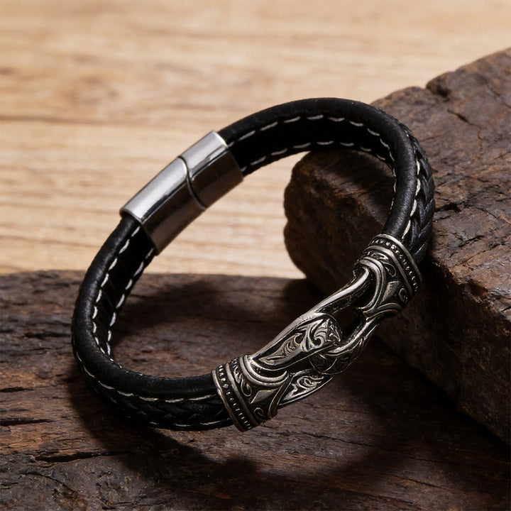 WorldNorse Viking Weave Knotwork Armband - Schwarz - image 2
