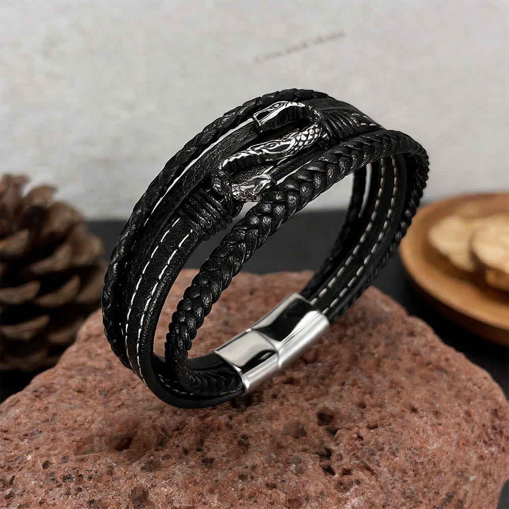 WorldNorse Geschmiedetes, schuppiges Nidhogg-Spulenarmband - image 2