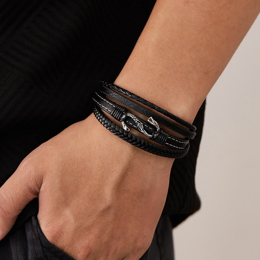 WorldNorse Geschmiedetes, schuppiges Nidhogg-Spulenarmband - image 1
