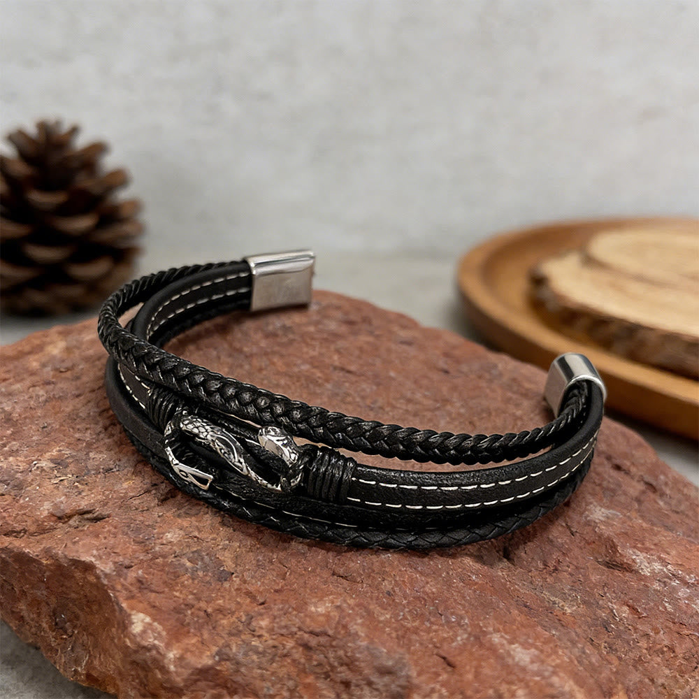 WorldNorse Geschmiedetes, schuppiges Nidhogg-Spulenarmband - image 7