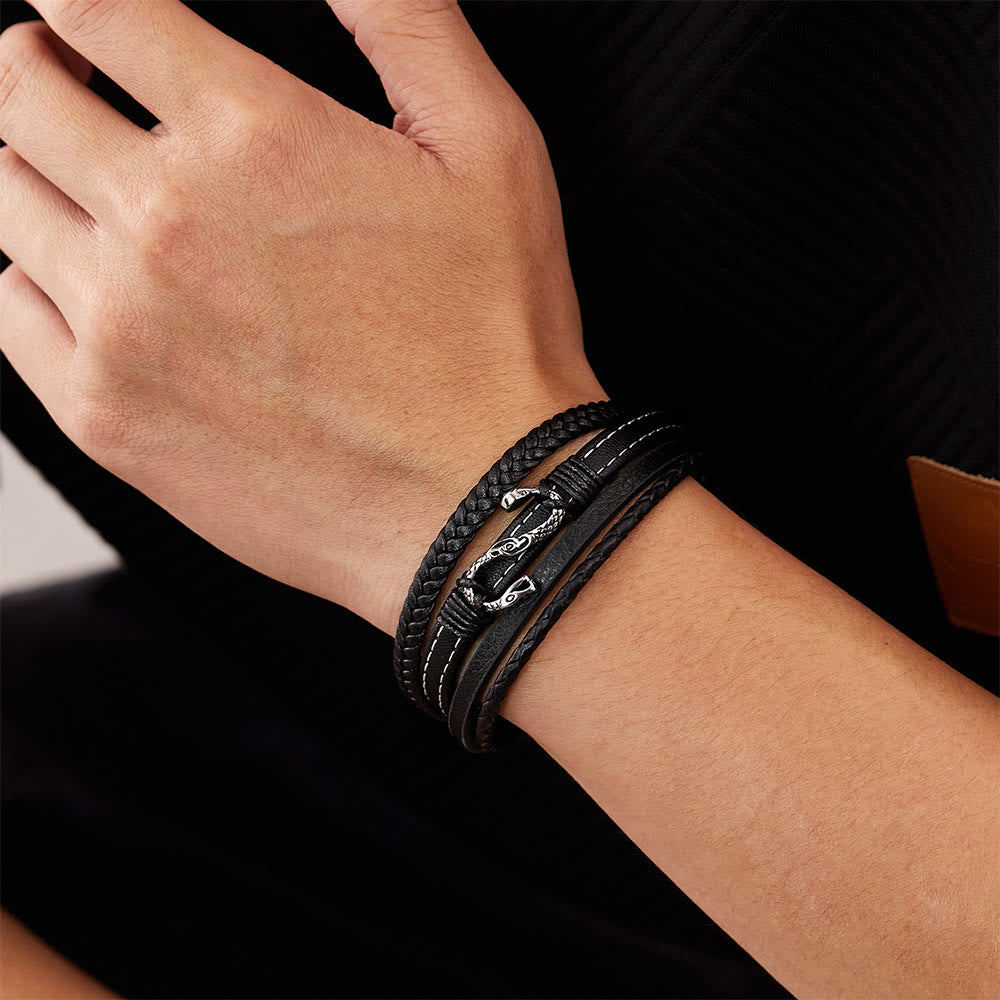 WorldNorse Geschmiedetes, schuppiges Nidhogg-Spulenarmband - image 11