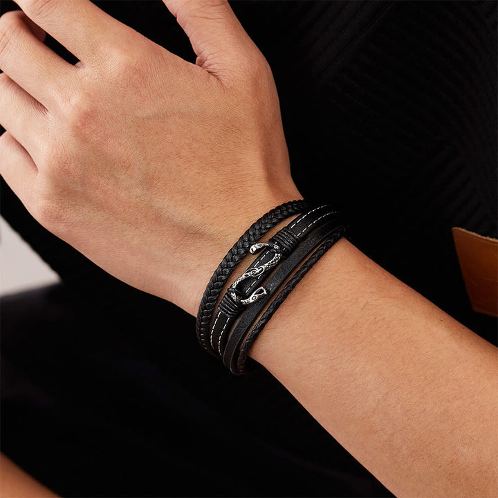 WorldNorse Geschmiedetes, schuppiges Nidhogg-Spulenarmband - image 11