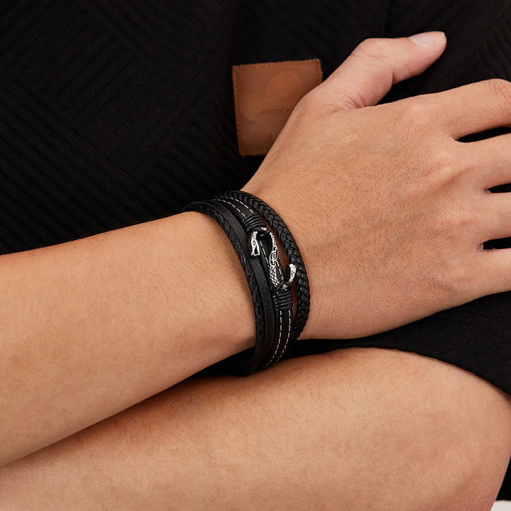 WorldNorse Geschmiedetes, schuppiges Nidhogg-Spulenarmband - image 10