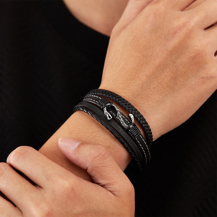 WorldNorse Geschmiedetes, schuppiges Nidhogg-Spulenarmband - image 9