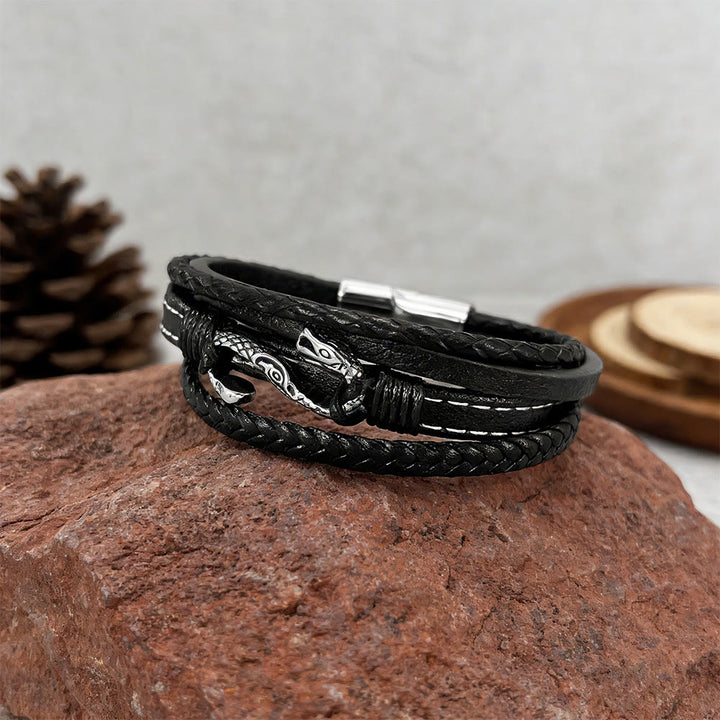 WorldNorse Geschmiedetes, schuppiges Nidhogg-Spulenarmband - image 5