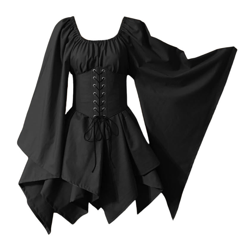 WorldNorse Mittelalterliches Waldmädchen-Kostümkleid - Schwarz - US30, UK/AU36, EU60 (5XL) - image 10