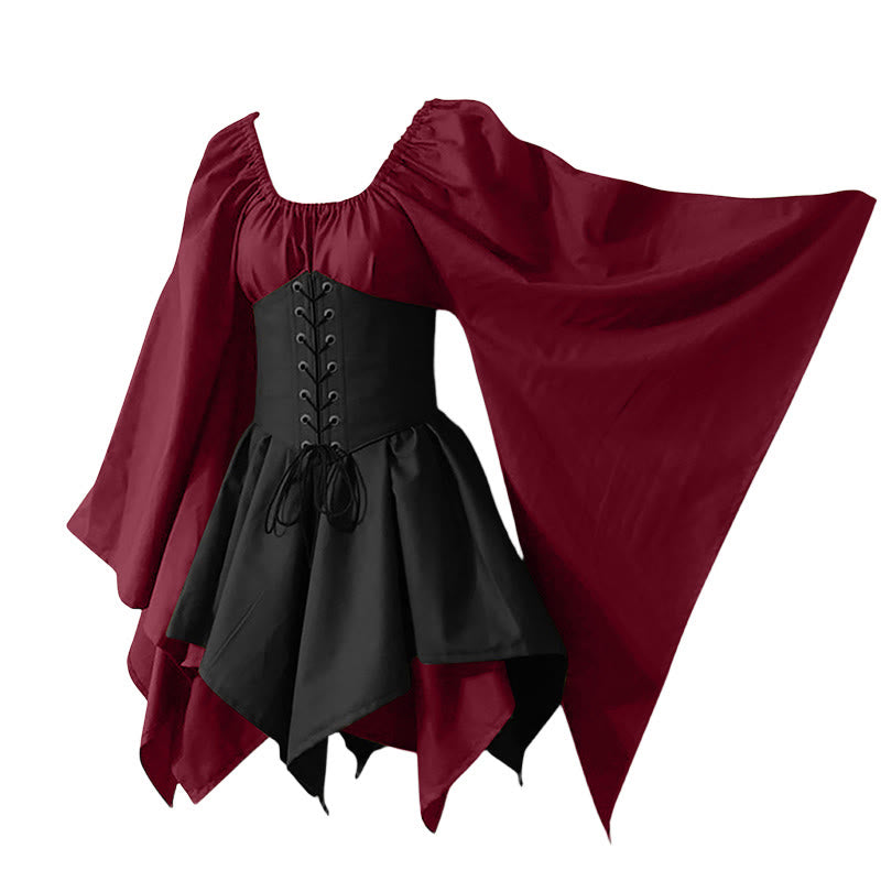 WorldNorse Mittelalterliches Waldmädchen-Kostümkleid - Rot & Schwarz - US30, UK/AU36, EU60 (5XL) - image 6