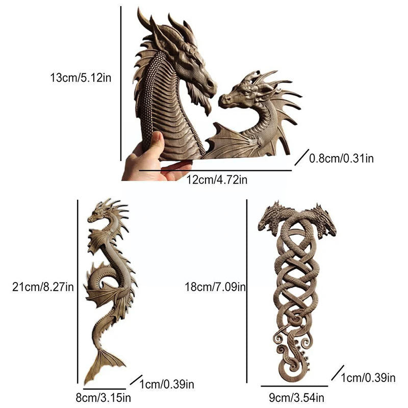 WorldNorse Wanddekoration aus Kunstharz mit Nordischer Drache und Wikingermotiv - image 7