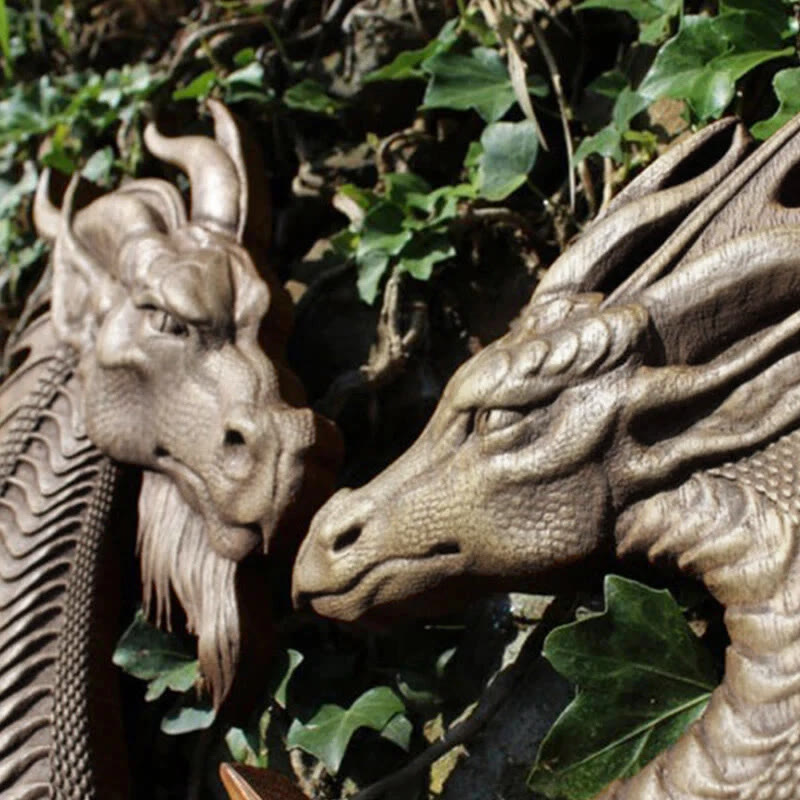 WorldNorse Wanddekoration aus Kunstharz mit Nordischer Drache und Wikingermotiv - image 1