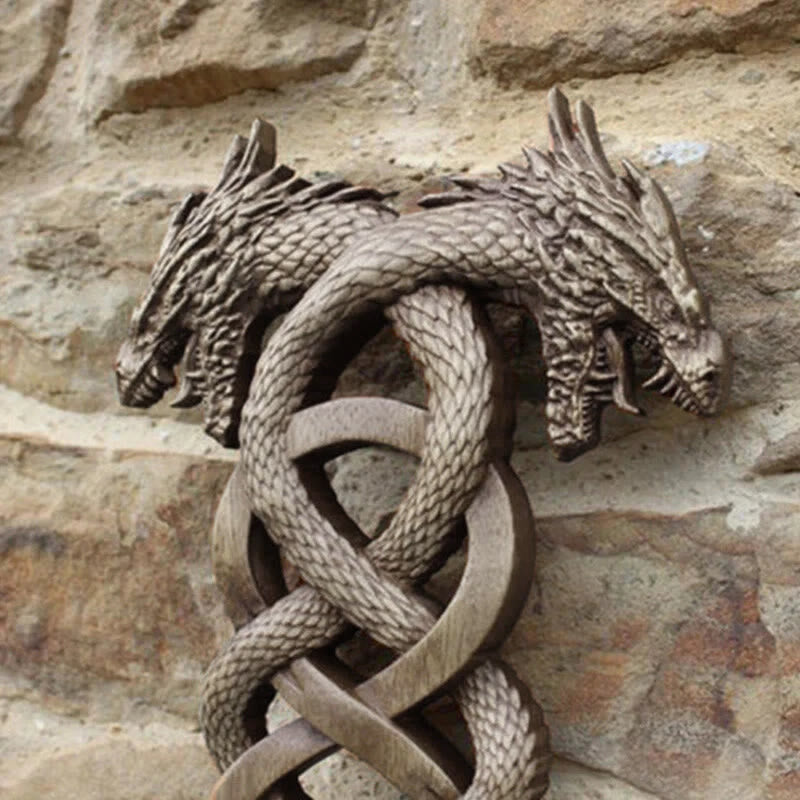 WorldNorse Wanddekoration aus Kunstharz mit Nordischer Drache und Wikingermotiv - image 6
