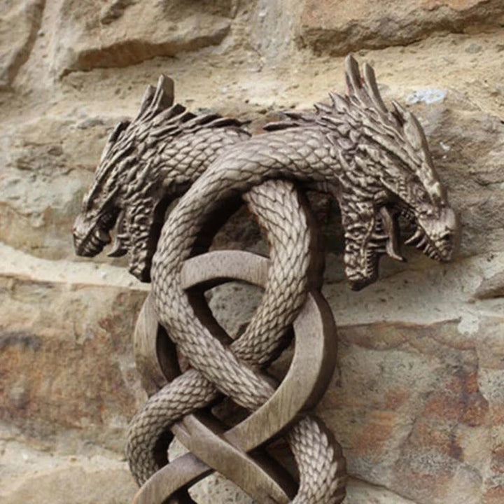 WorldNorse Wanddekoration aus Kunstharz mit Nordischer Drache und Wikingermotiv - image 6