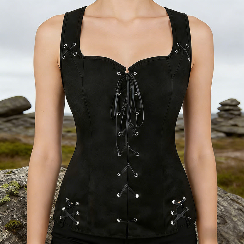 WorldNorse Runengenähte, taillierte Kostümweste - Schwarz - US22, UK/AU26, EU52 (3XL) - image 3