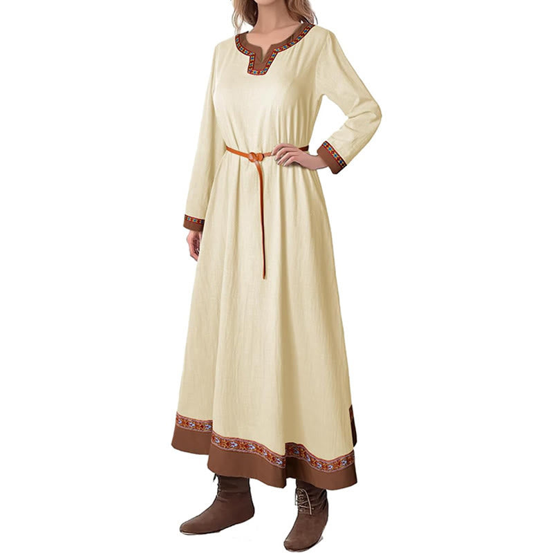 WorldNorse Wikinger-Kostümkleid mit gewebten Borten und Bindebändern - image 1