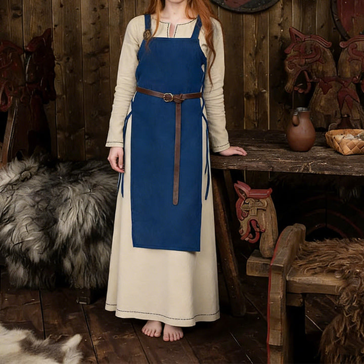 WorldNorse Norse Hearthside Pinafore Gown Apron Dress - Blau - US34, UK/AU38, EU64 (5XL) - image 3