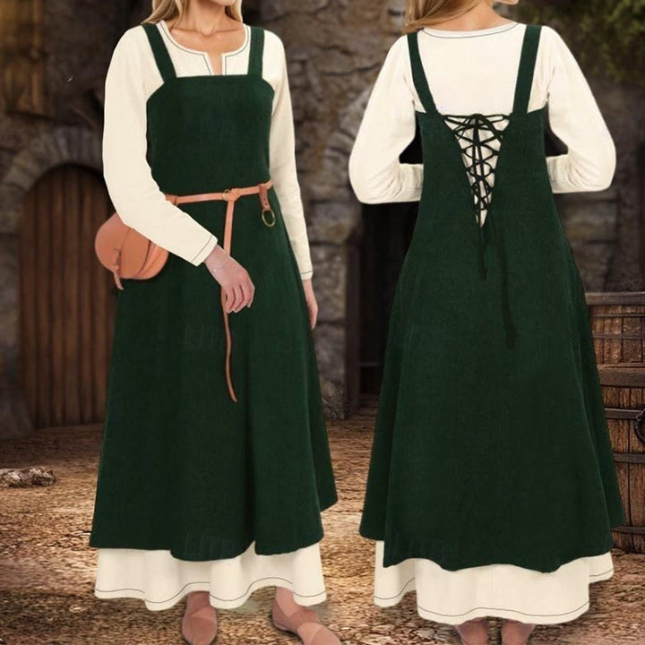 WorldNorse Burgundy Overdress Layered Apred Dress - image 5