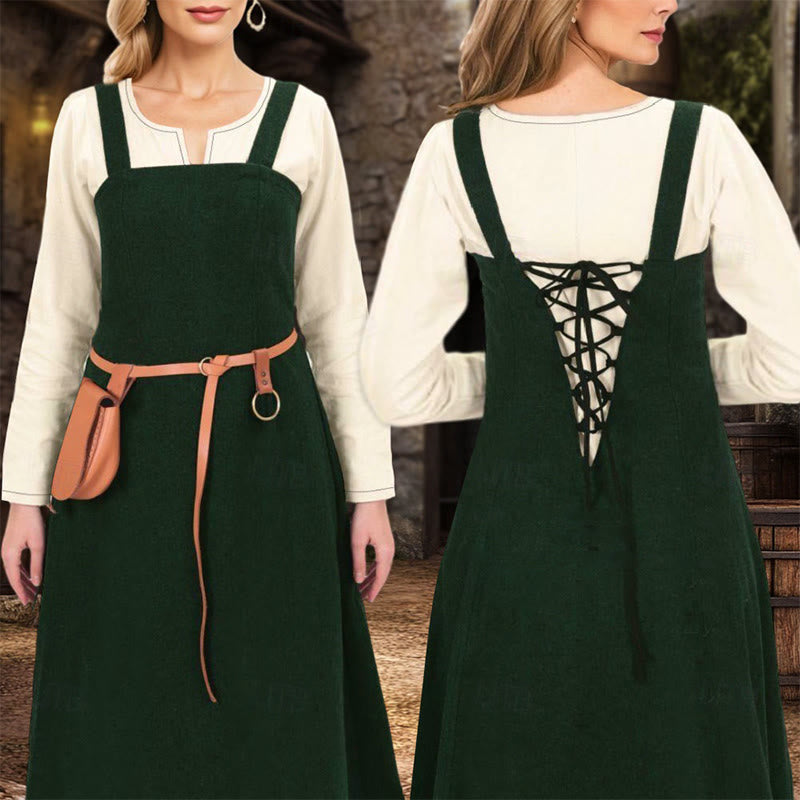 WorldNorse Burgundy Overdress Layered Apred Dress - image 4