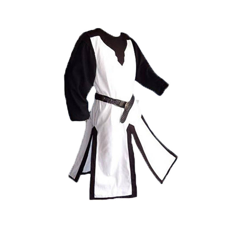 WorldNorse Nordische Tunika mit geschlitztem Saum, gewebt, Kostümrobe - Weiß & Schwarz - US/UK/AU46, EU56 (3XL) - image 18