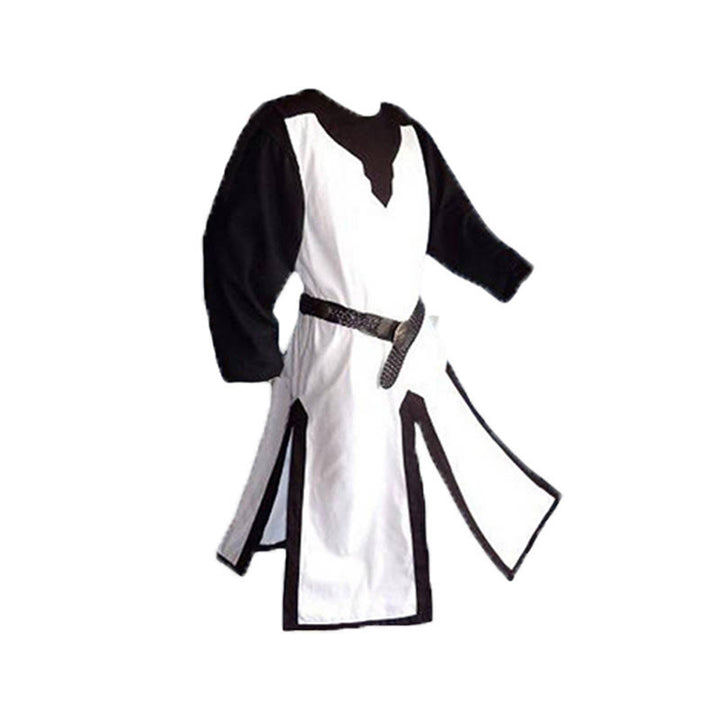 WorldNorse Nordische Tunika mit geschlitztem Saum, gewebt, Kostümrobe - Weiß & Schwarz - US/UK/AU46, EU56 (3XL) - image 18