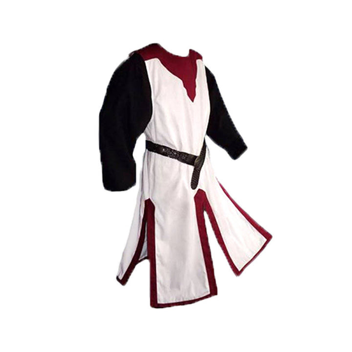 WorldNorse Nordische Tunika mit geschlitztem Saum, gewebt, Kostümrobe - Weiß & Rot - US/UK/AU46, EU56 (3XL) - image 22