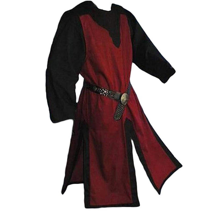 WorldNorse Nordische Tunika mit geschlitztem Saum, gewebt, Kostümrobe - Rot & Schwarz - US/UK/AU46, EU56 (3XL) - image 10