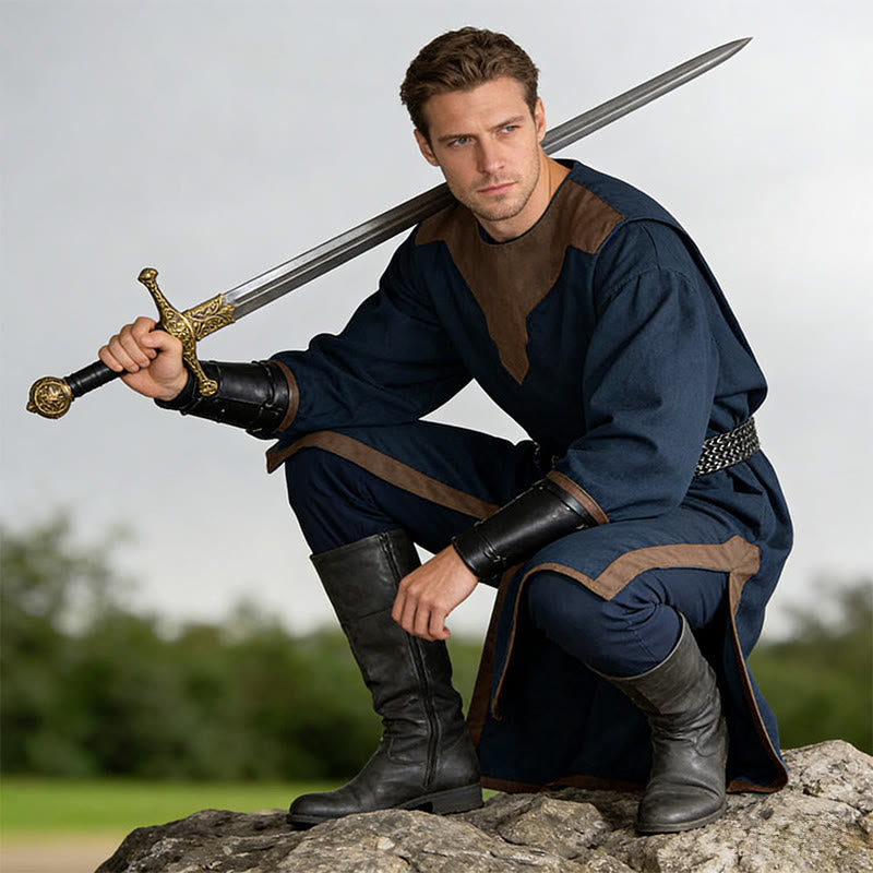 WorldNorse Nordische Tunika mit geschlitztem Saum, gewebt, Kostümrobe - image 1