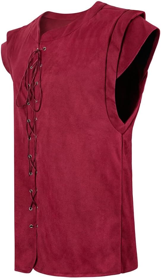 WorldNorse Wikinger-Tunika-Kostümweste aus Wildleder mit Schnürung - image 44