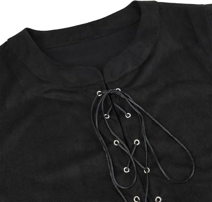 WorldNorse Wikinger-Tunika-Kostümweste aus Wildleder mit Schnürung - image 7